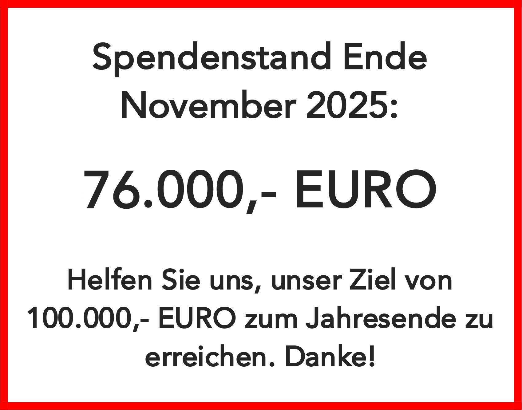 Spendenziel 76.000
