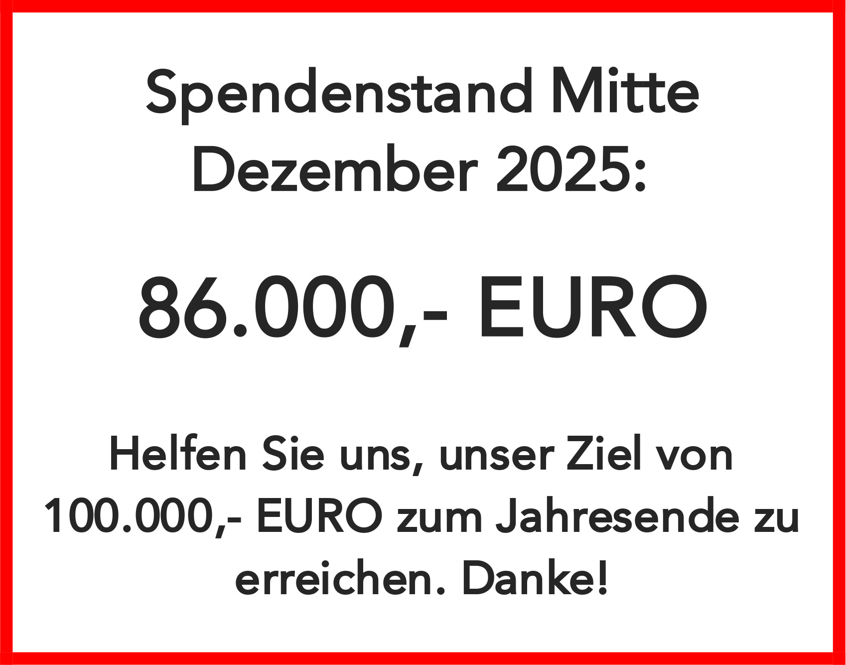 Spendenziel 86.000